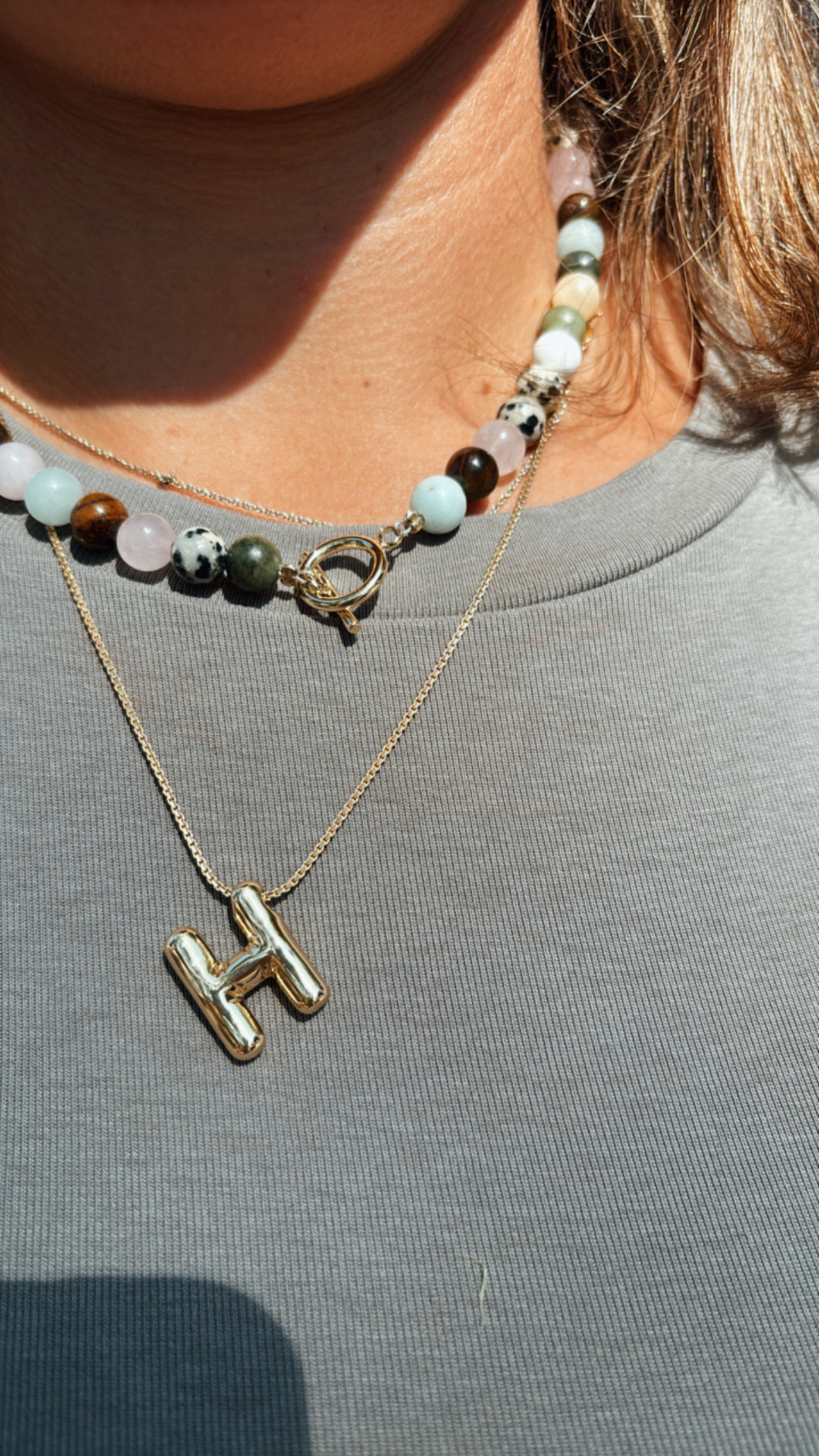 Spotted Stone Necklace