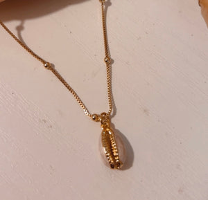 Gold Filled Cowrie Necklace